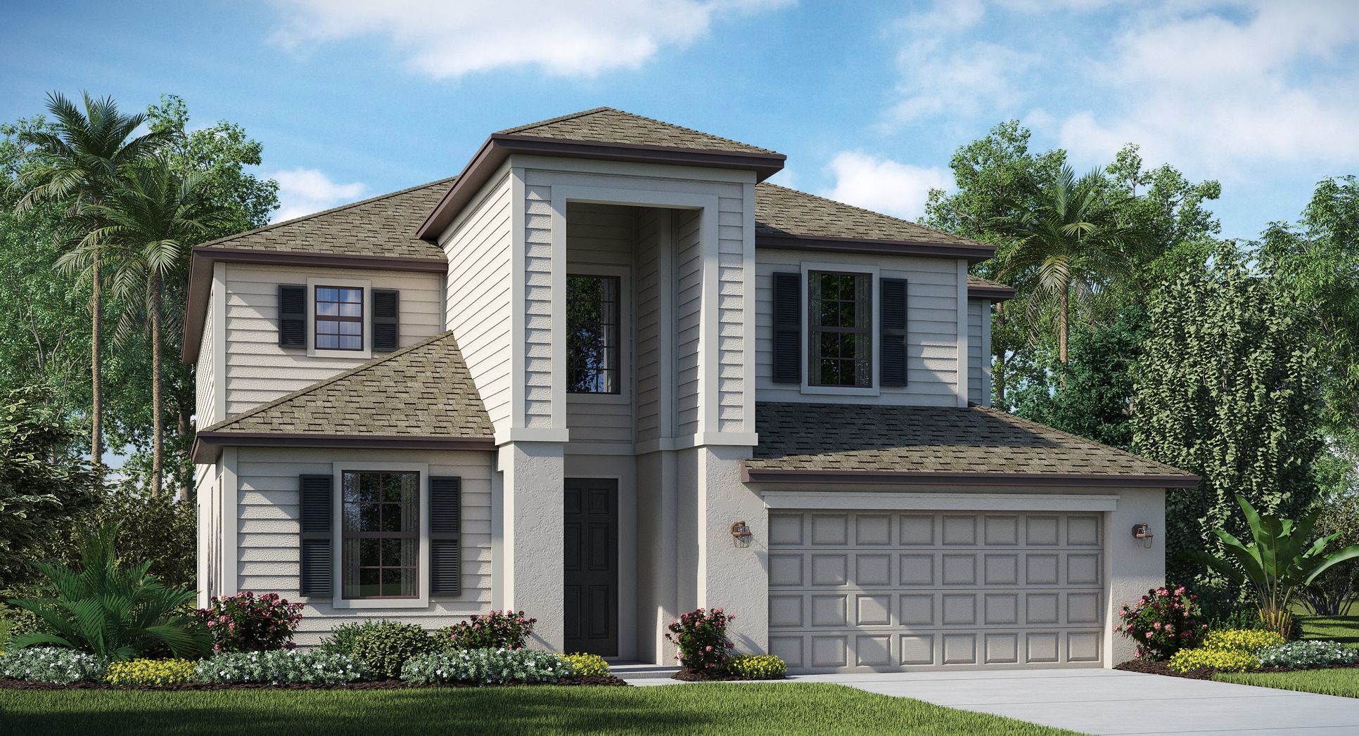 Elevation DS - A modern coastal exterior rendering of Amalfi