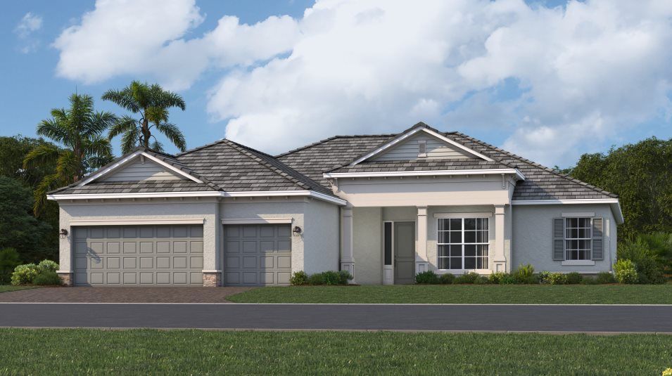 Elevation D - A Mediterranean-inspired exterior