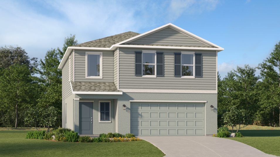 Elevation A - An American-inspired exterior