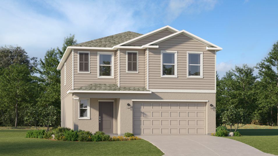 Elevation A - A traditional-inspired exterior