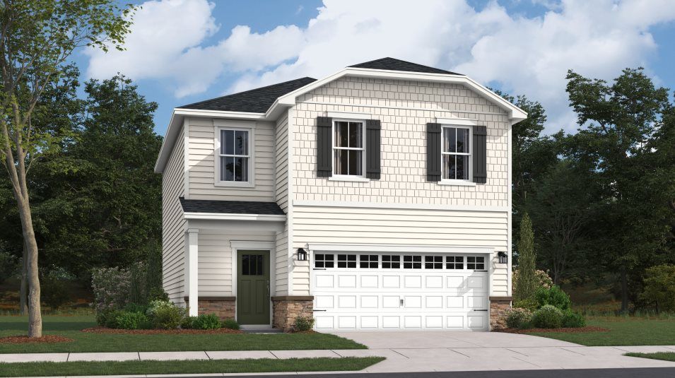 Elevation F6 - Whitman Exterior Rendering Craftsman