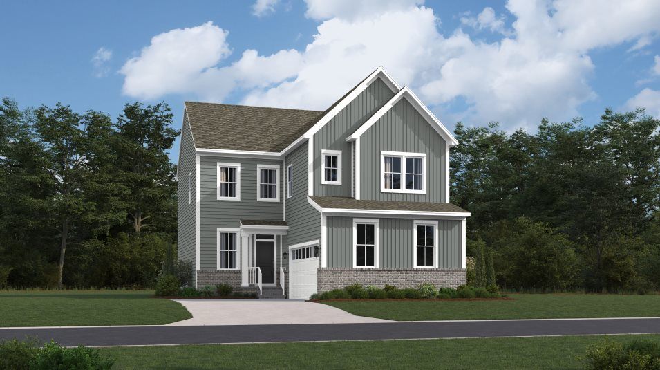 Elevation FWB - Meridian Exterior Rendering Farmhouse Brick Watert