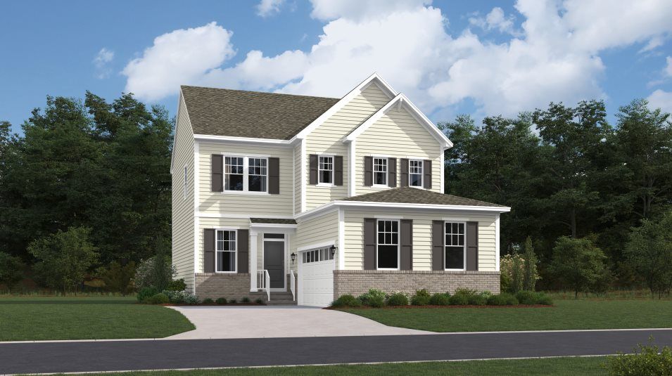 Elevation LWB - Trestle Exterior Rendering Classic with Brick Wate