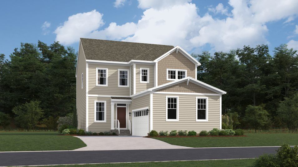 Elevation CFS - Trestle Exterior Rendering Craftsman Siding