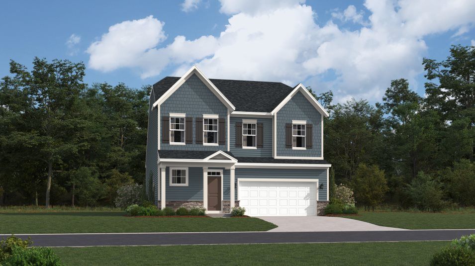 Elevation CTT - Laurel Exterior Rendering Cottage Stone