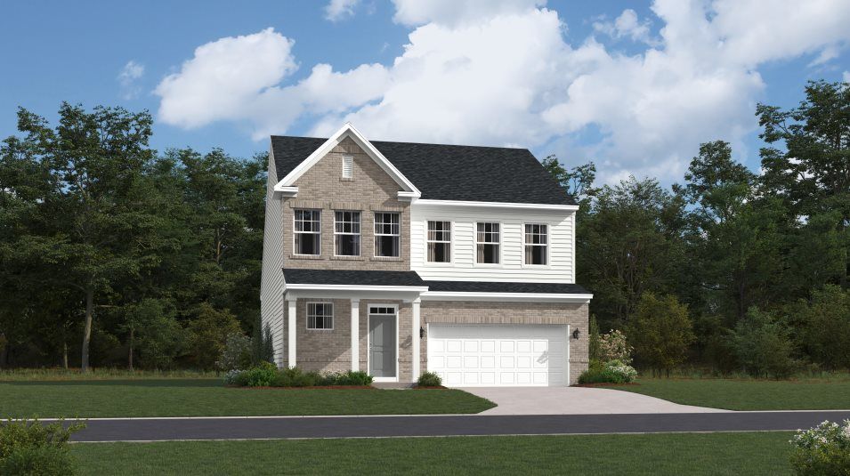 Elevation TRB - Laurel Exterior Rendering Traditional Brick