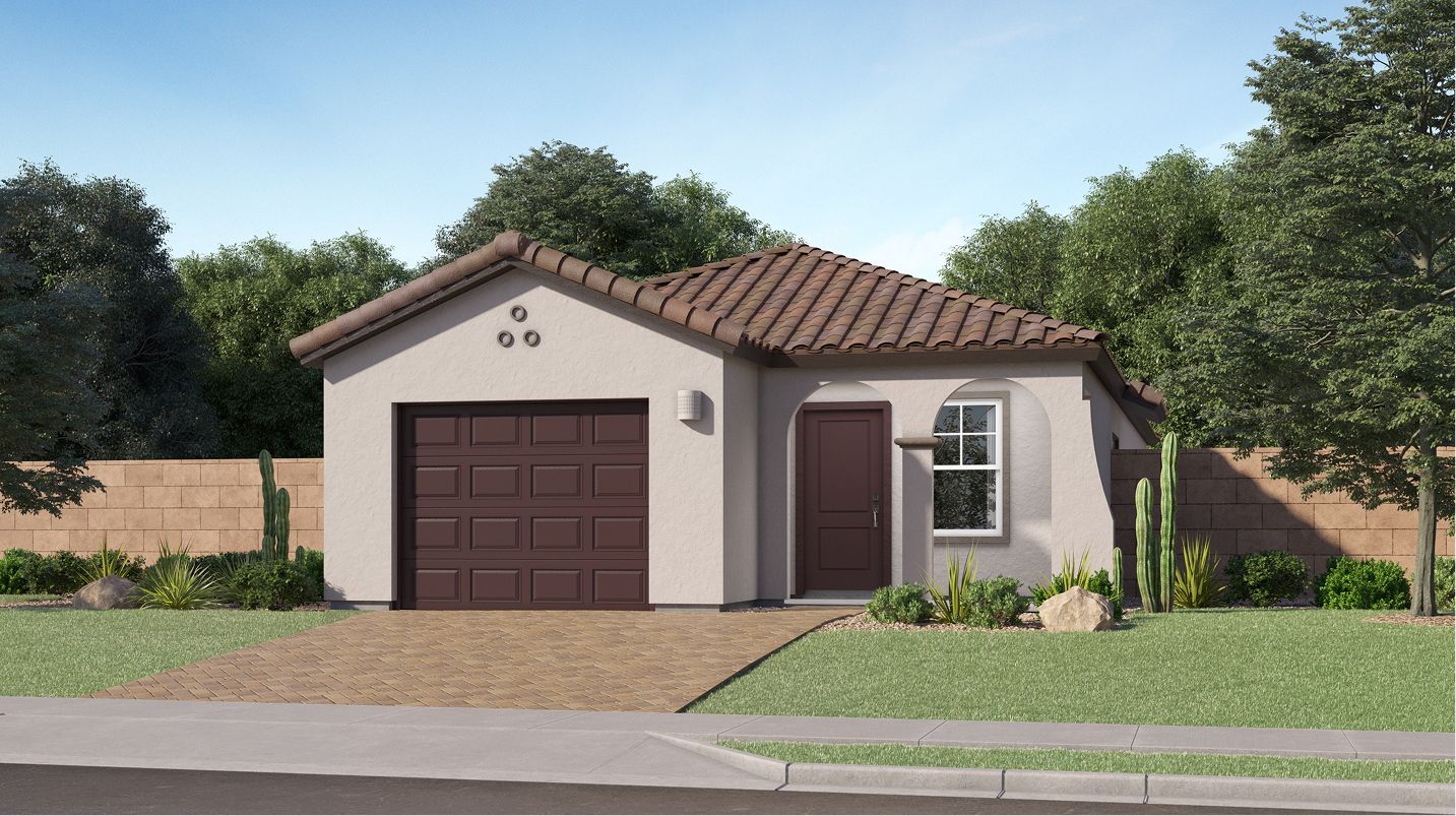 Elevation A - 2568 Cottage Western Garden Nolana Spanish Colonia