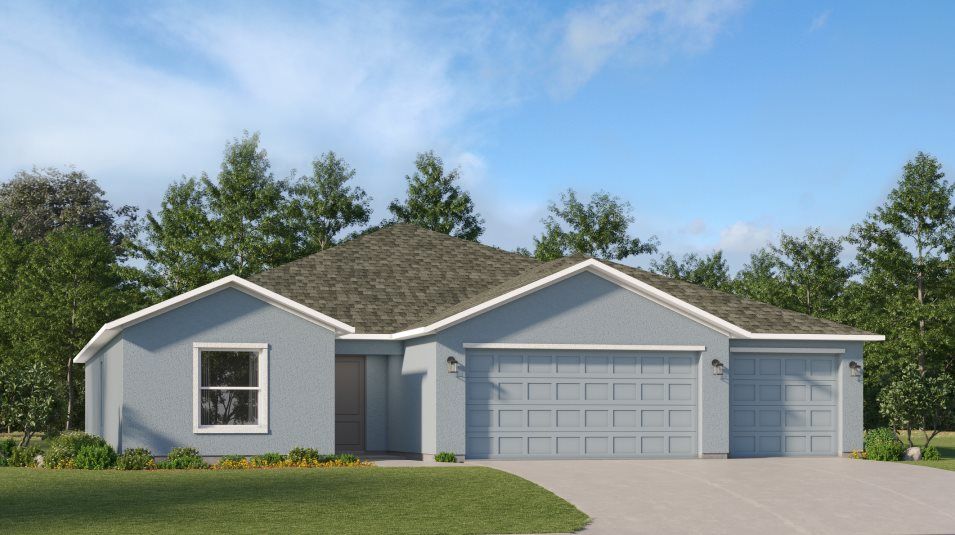 Elevation A - A ranch-inspired exterior