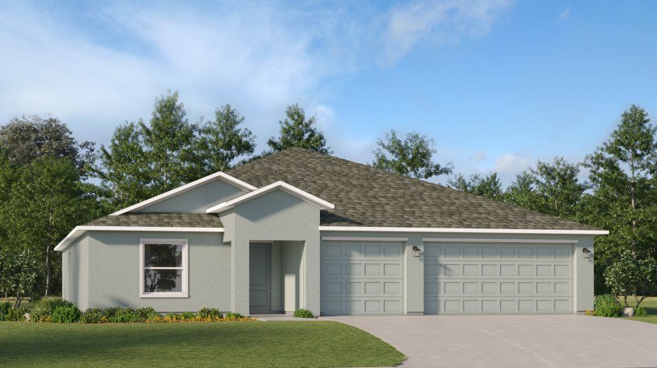 Elevation A - A ranch-inspired exterior