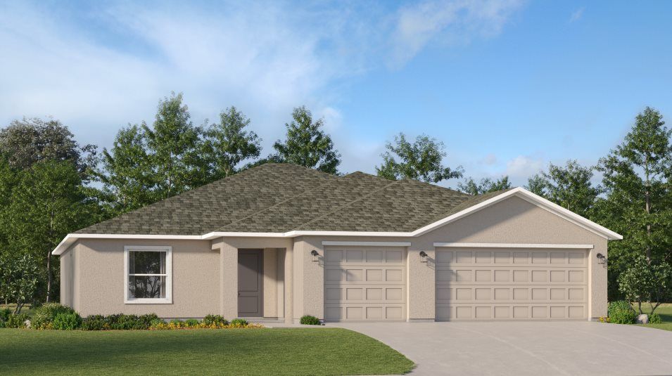 Elevation A - A ranch-inspired exterior