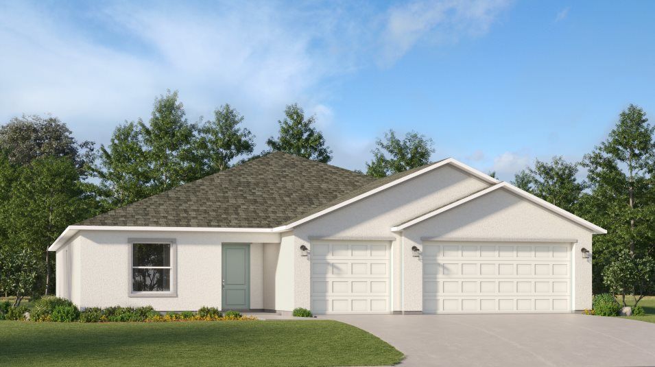 Elevation A - A ranch-inspired exterior