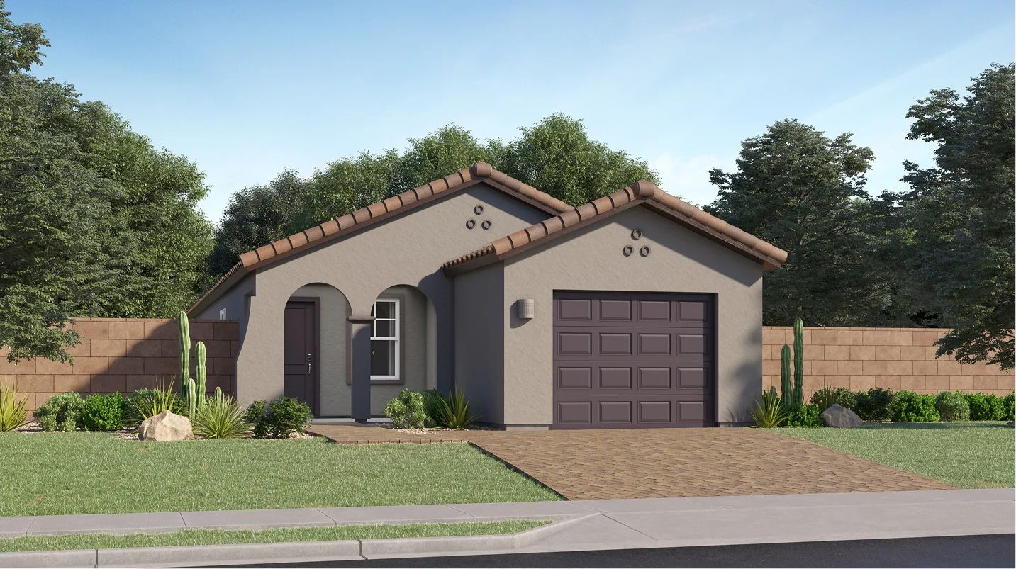 Elevation A - 2570 Cottage Western Garden Aster Spanish Colonial