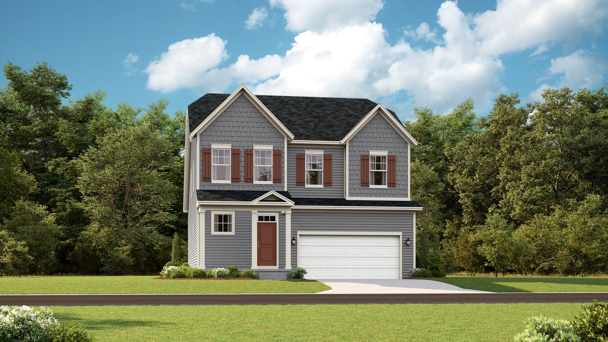 Exterior:Shenandoah Springs Laurel Cottage Siding elev IND