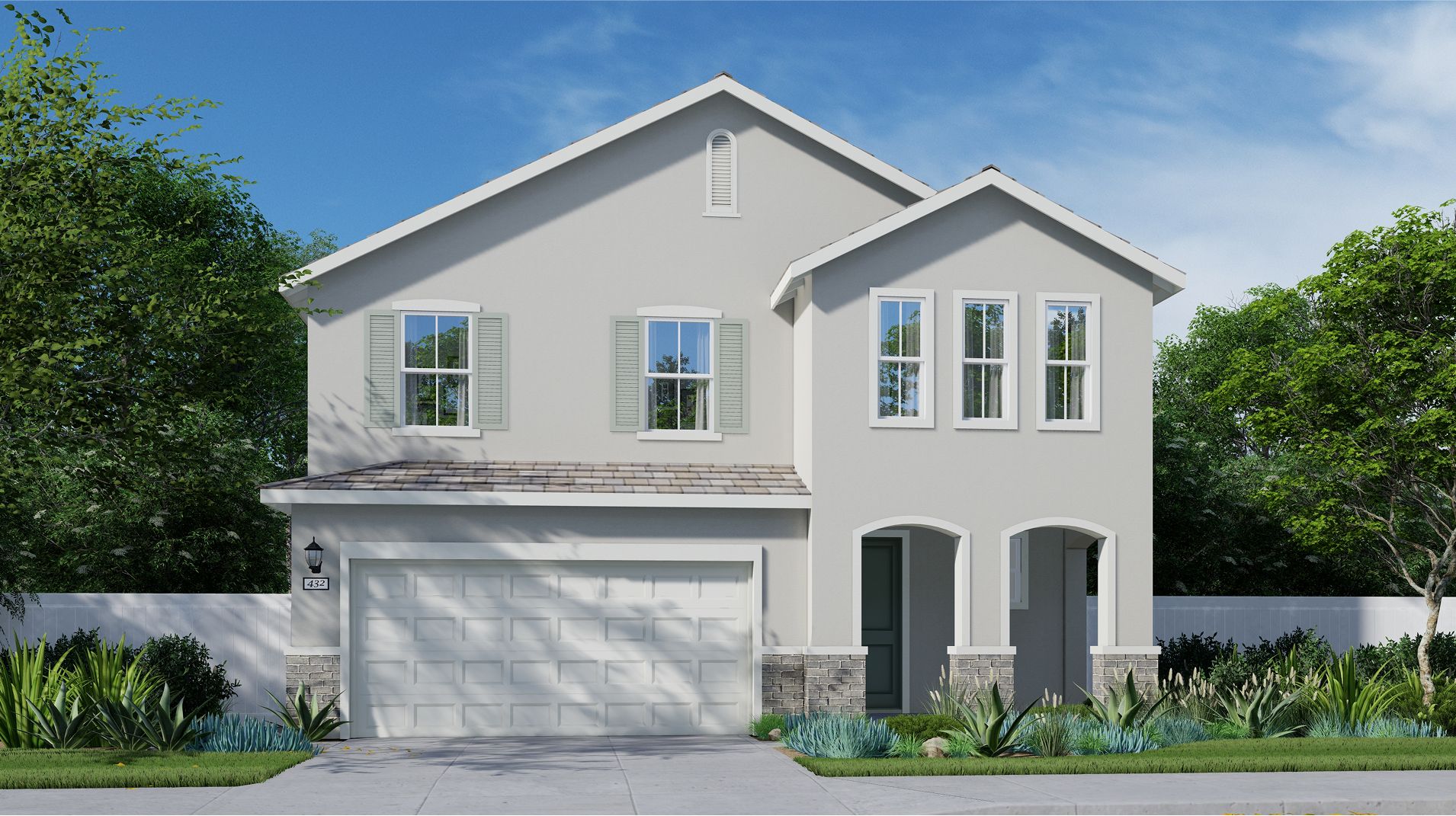 Elevation A - Exterior A – French Country home
