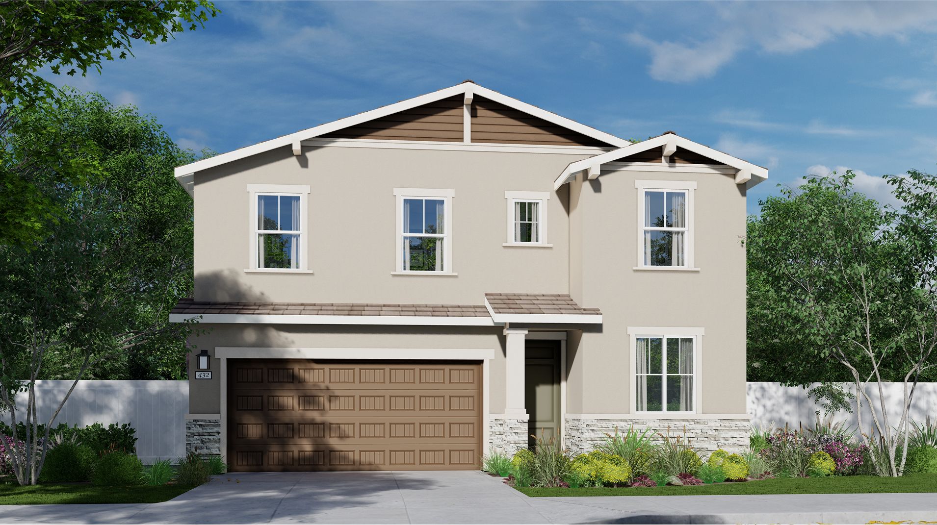 Elevation B - Exterior B – Craftsman home