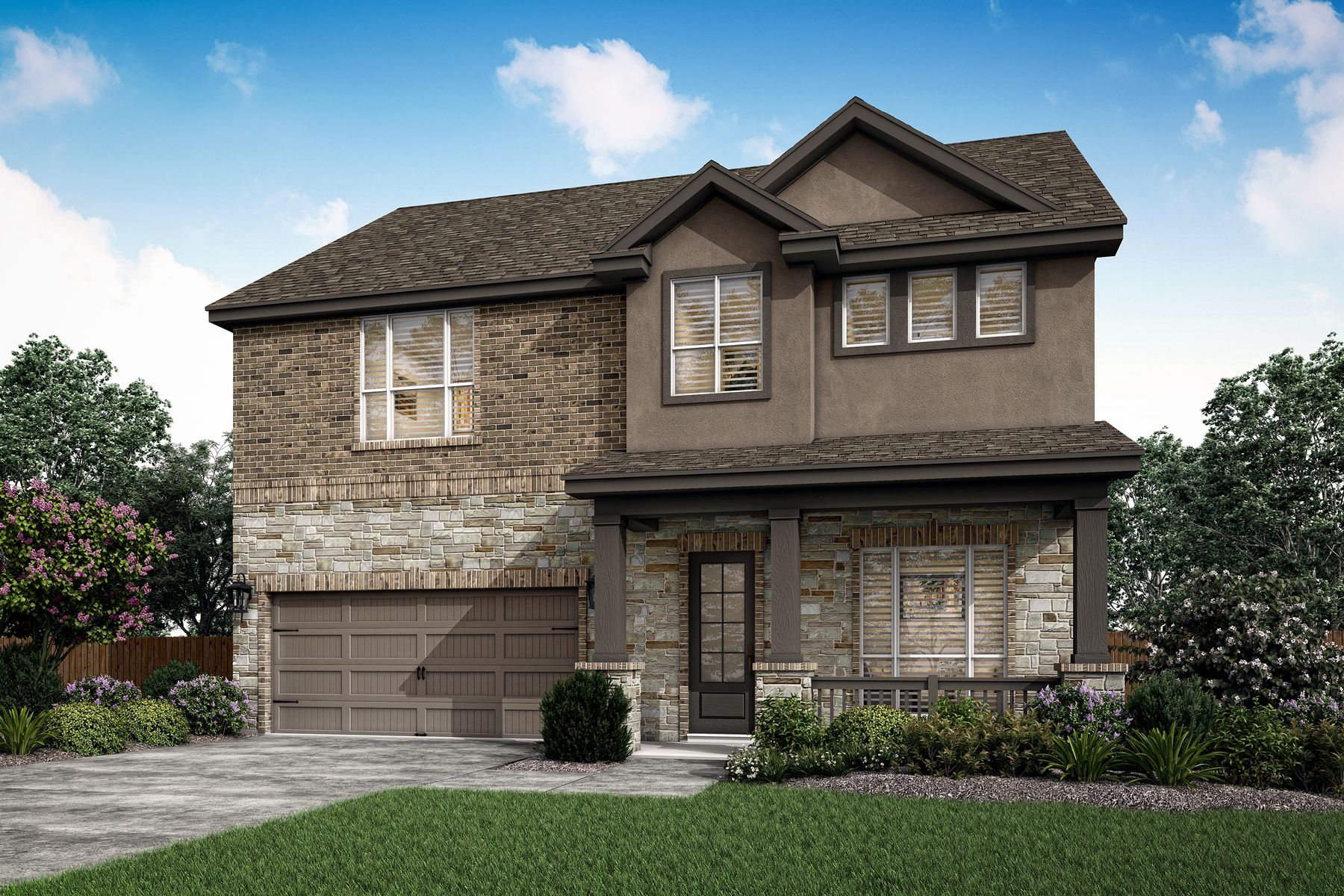 Rendering of the expansive 5-bedroom Brazos plan.:Terrata Homes at The Colony