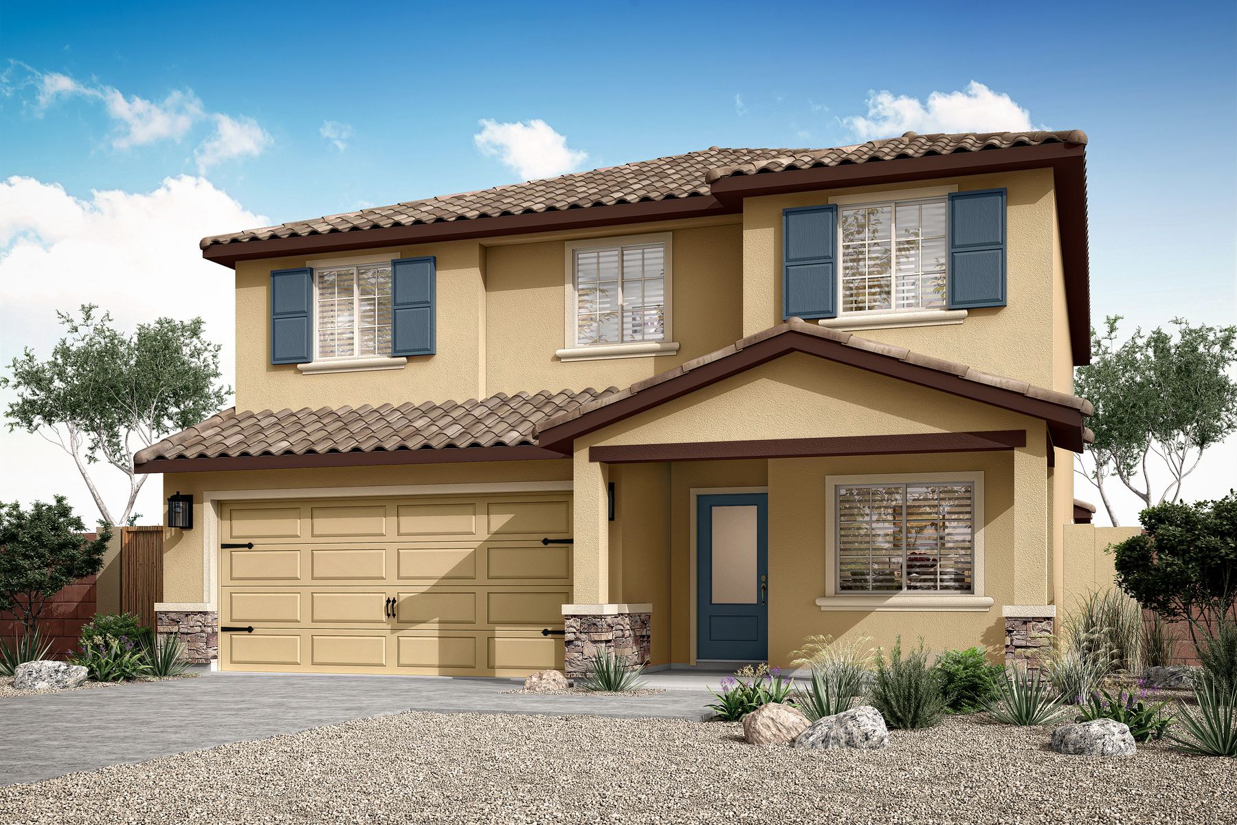 Rendering of the Thatcher.:LGI Homes at Red Rock Village