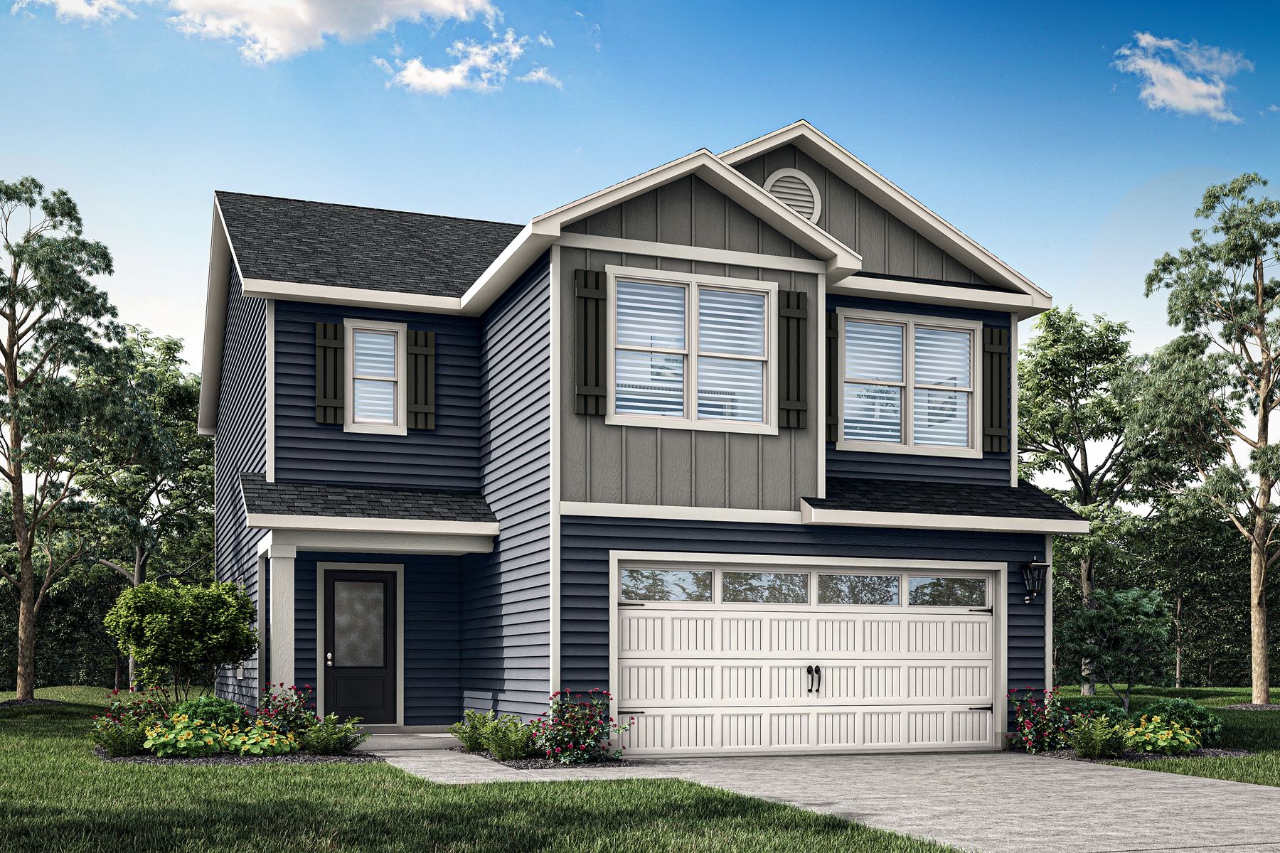 The Burke by LGI Homes:The Burke is a beautiful 3 bedroom home with siding.