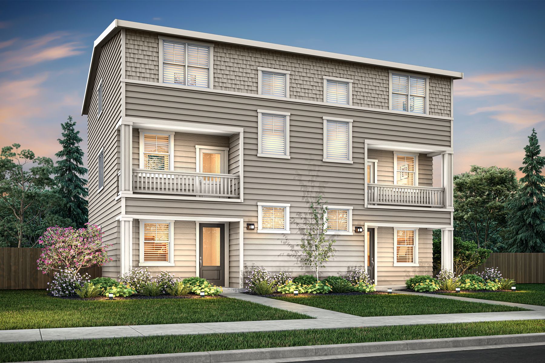 The Benton A at dusk.