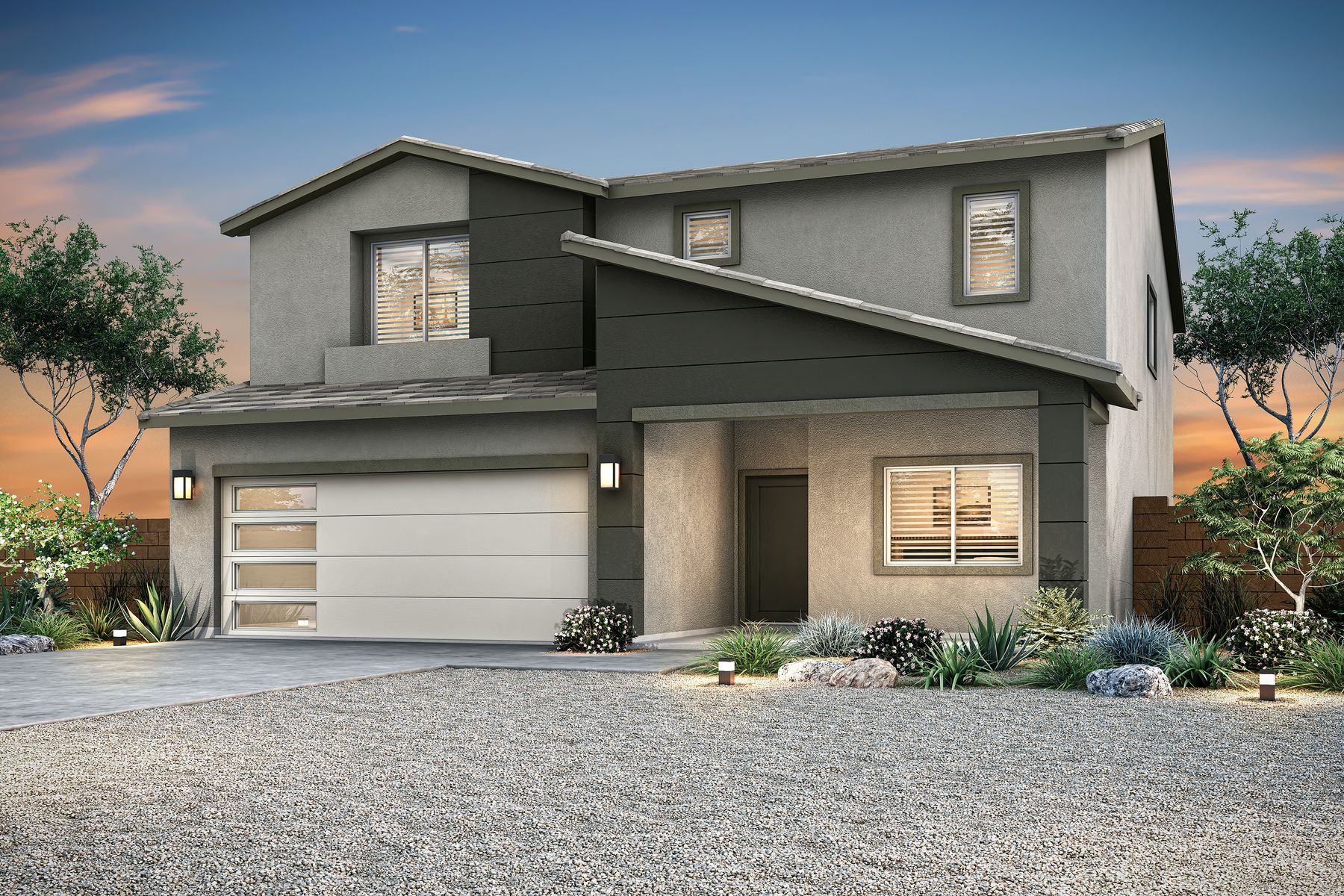 Rendering of the Somerton G at dusk.