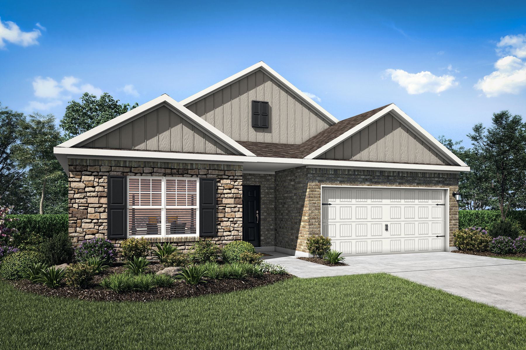 Rendering of the Burton at Bunn Farms.:LGI Homes at Bunn Farms