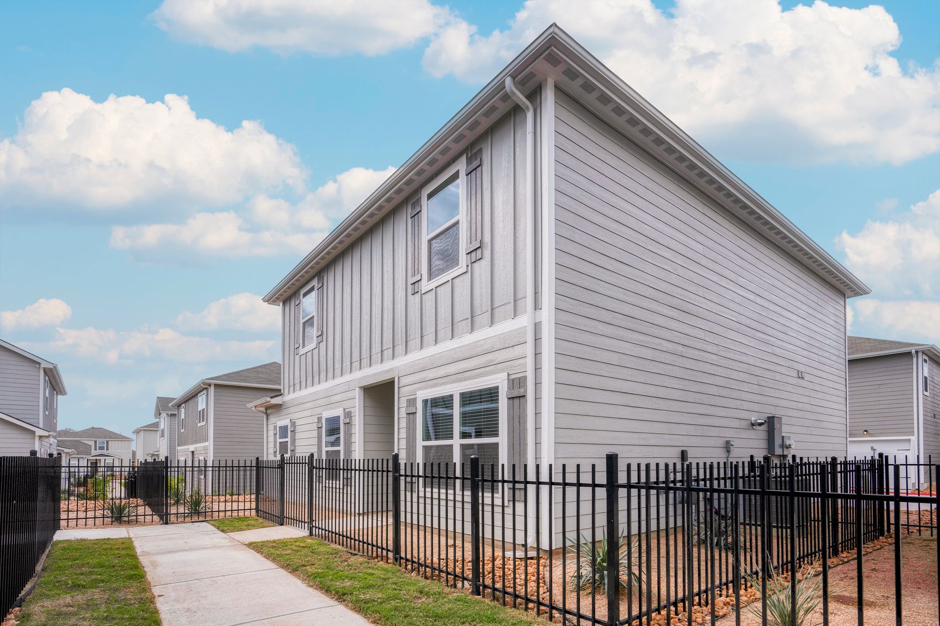 Exterior of the Varick with professional landscaping.:LGI Homes at Luckey Ranch