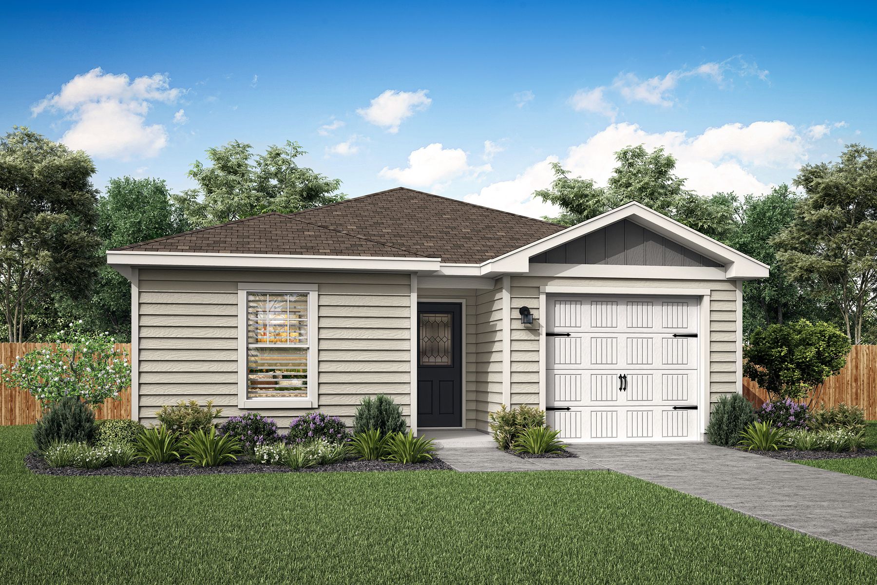 Rendering of the three-bedroom Beech plan.:LGI Homes at Luckey Ranch
