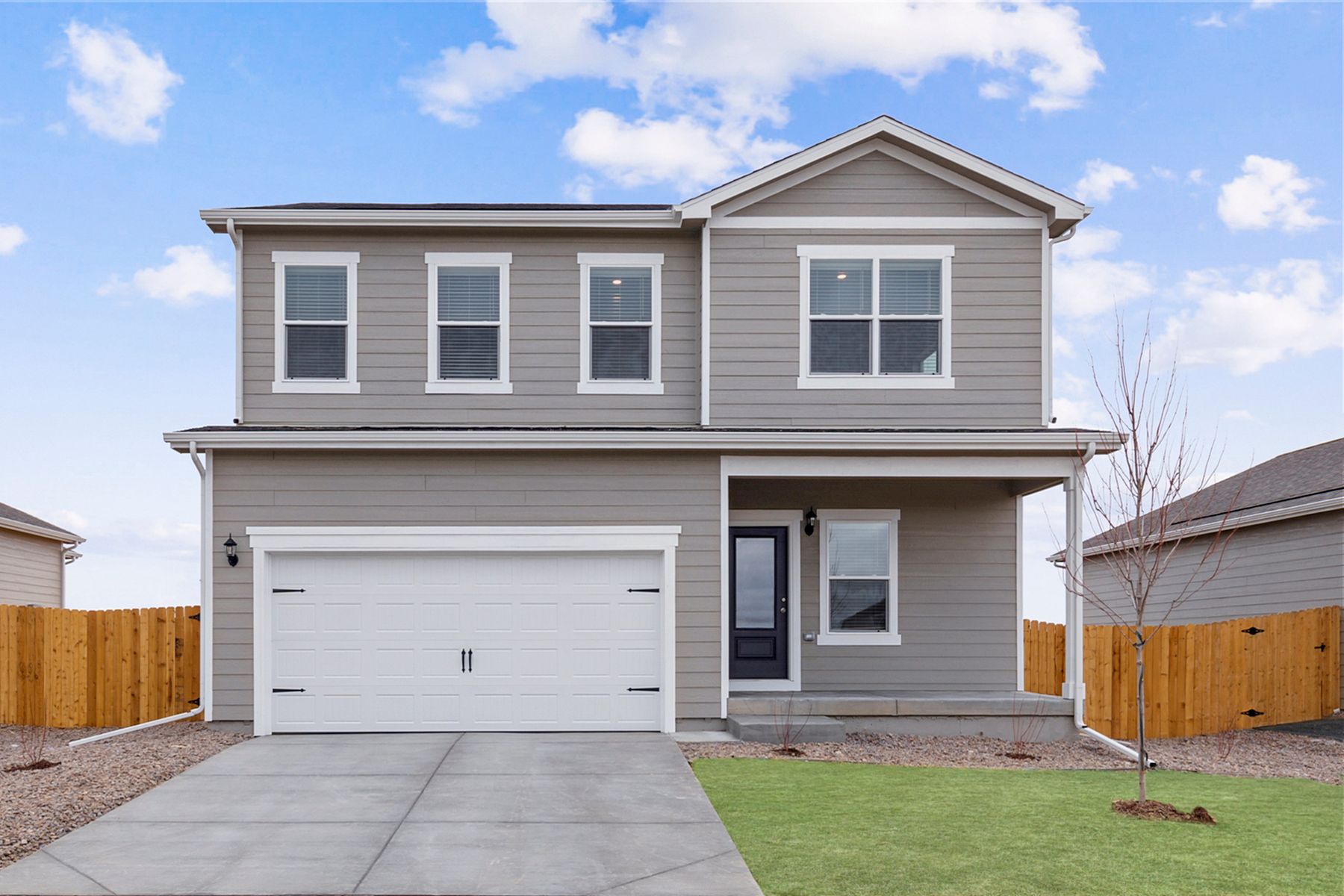 The Yale by LGI Homes:The Yale floor plan is a beautiful two-story home with three bedrooms and two and a half bathrooms.