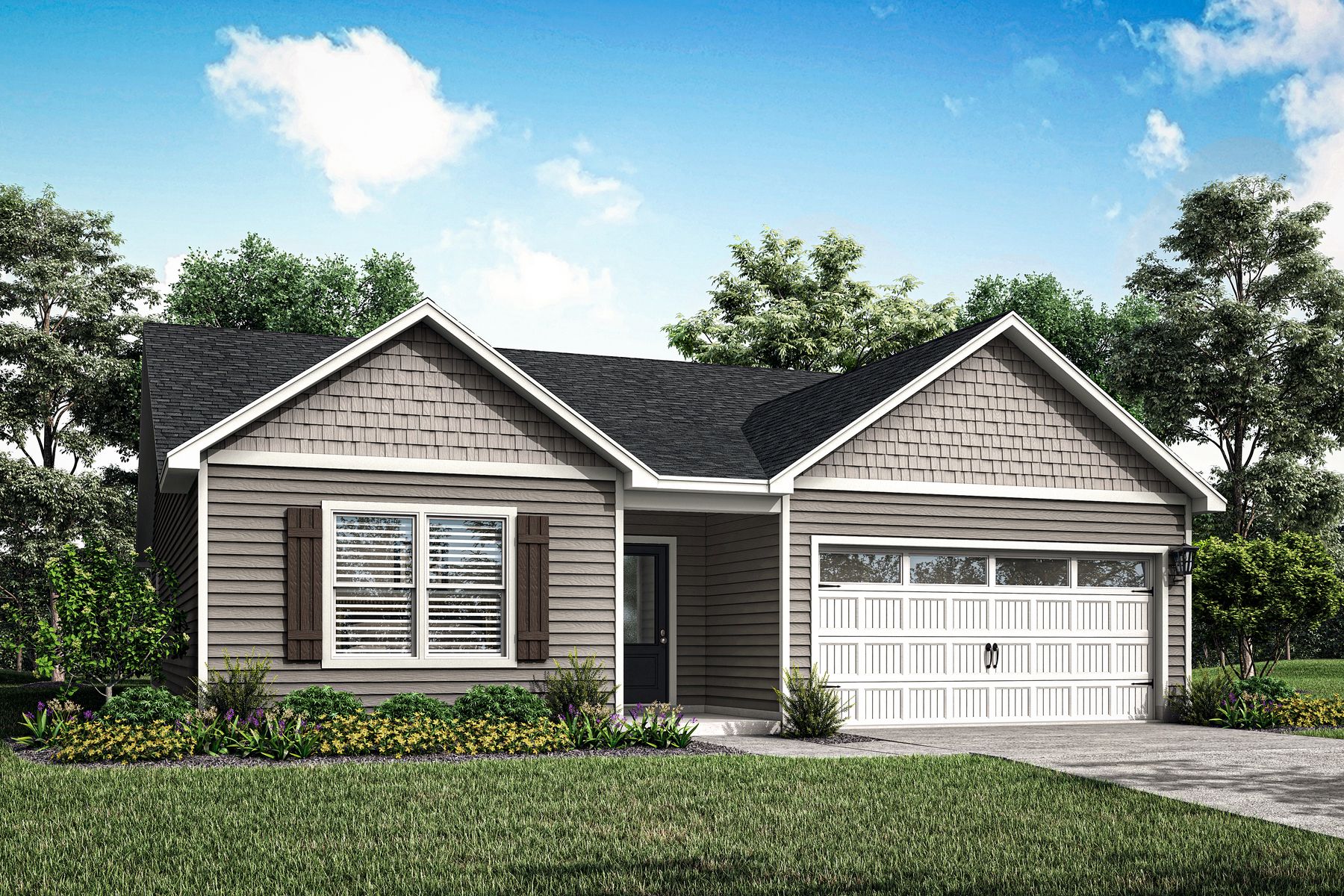 The Burton by LGI Homes:The Burton is a beautiful 3 bedroom home with siding