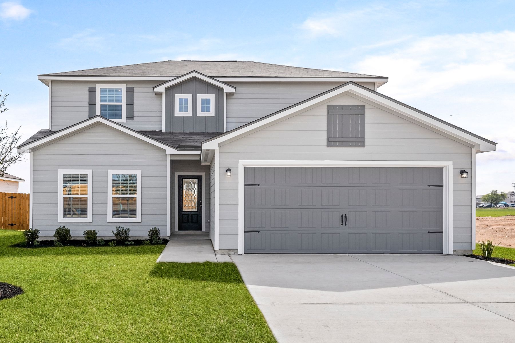 The two-story Sonora with a two-car garage