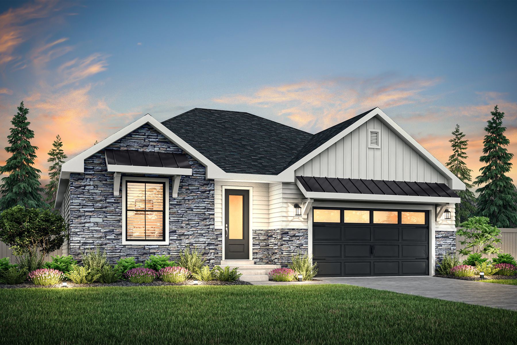 The Antelope by Terrata Homes:Beautiful one-story home.