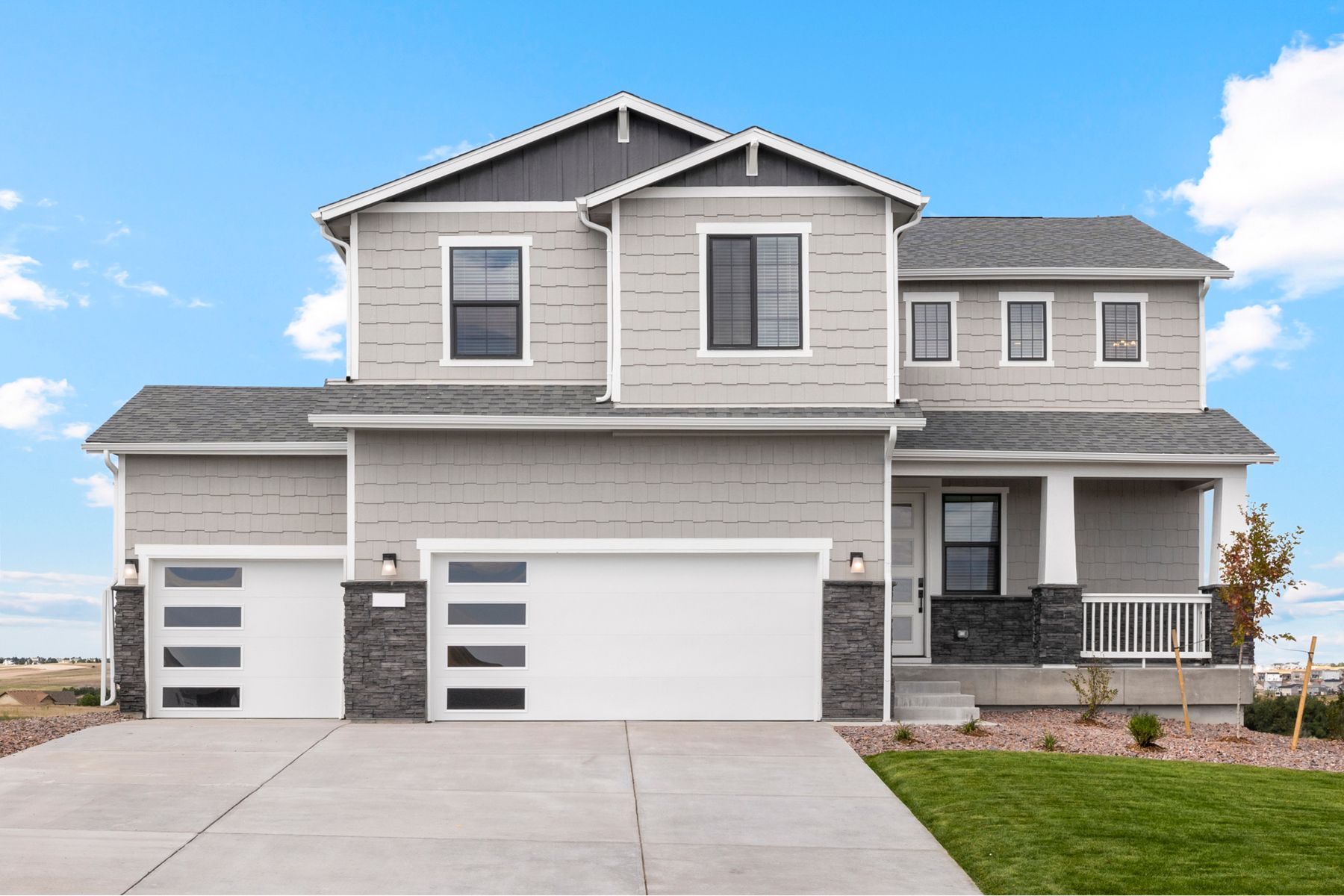 The Glenwood by Terrata Homes:The Glenwood is a beautiful two-story home with a siding exterior.