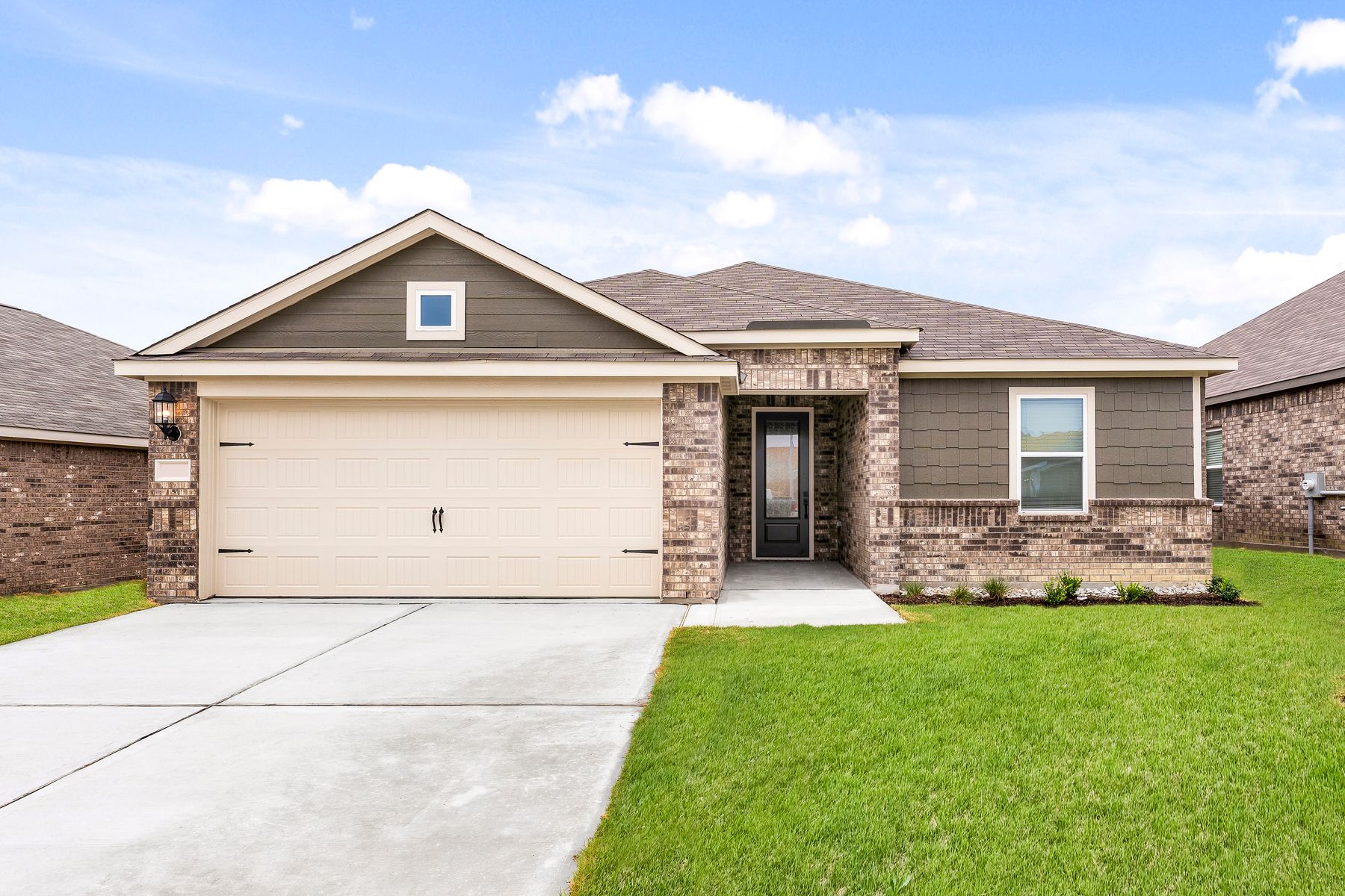The St. Claire by LGI Homes:The St. Clair has a beautiful brick exterior.