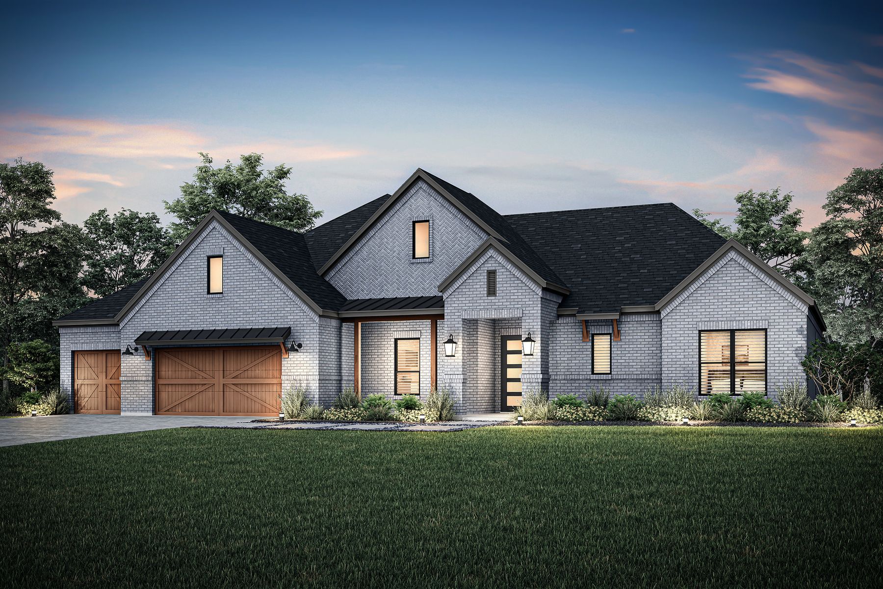 The Haprer by Terrata Homes:The Harper is a beautiful one-story, brick home.