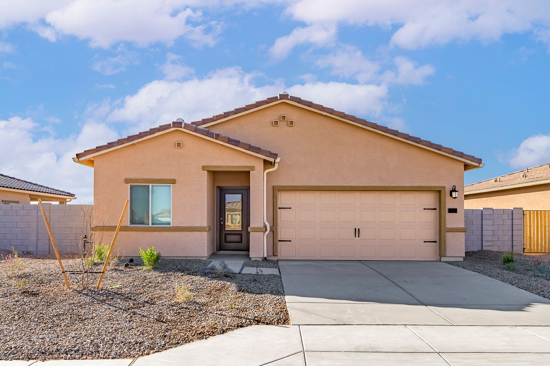 This home has a beautiful stucco exterior.