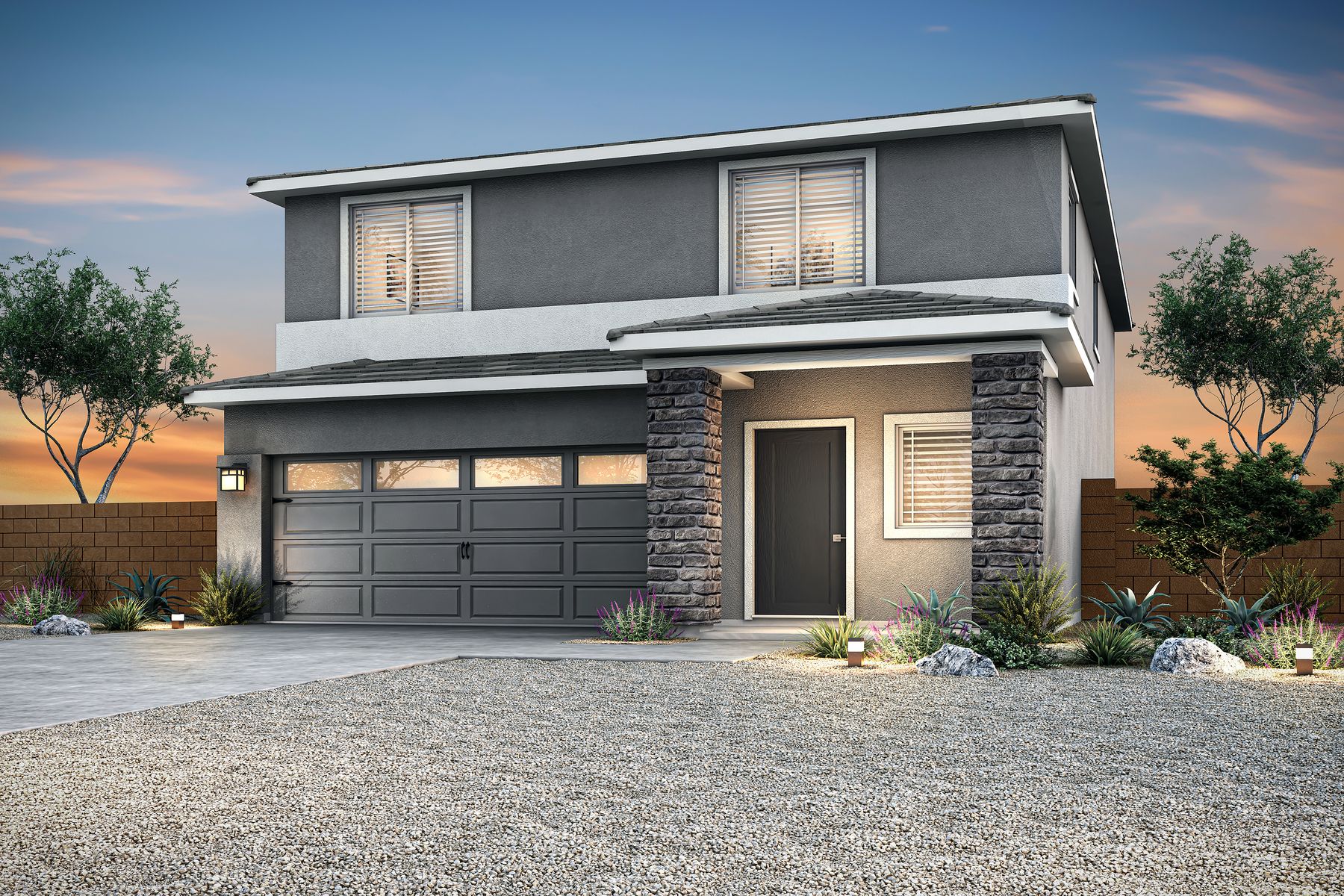 The Palo Verde G at dusk,.