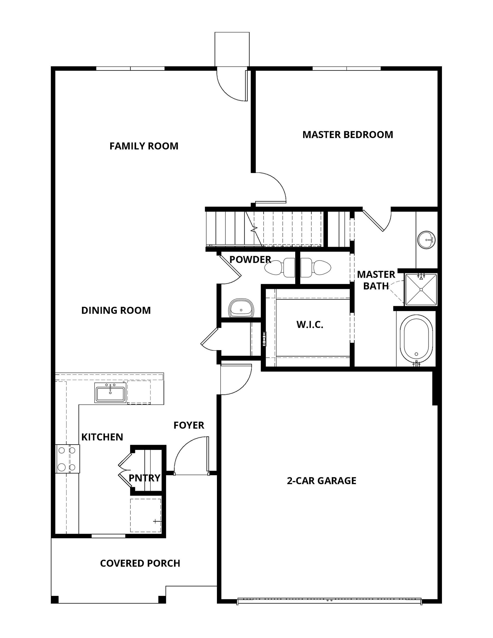 The Iris by LGI Homes:The first floor of the Iris has open living spaces.
