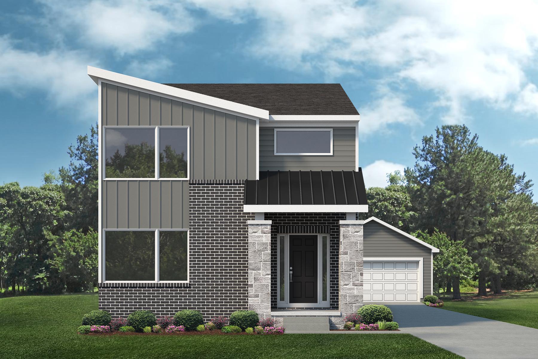 Exterior:Contemporary with Detached Garage