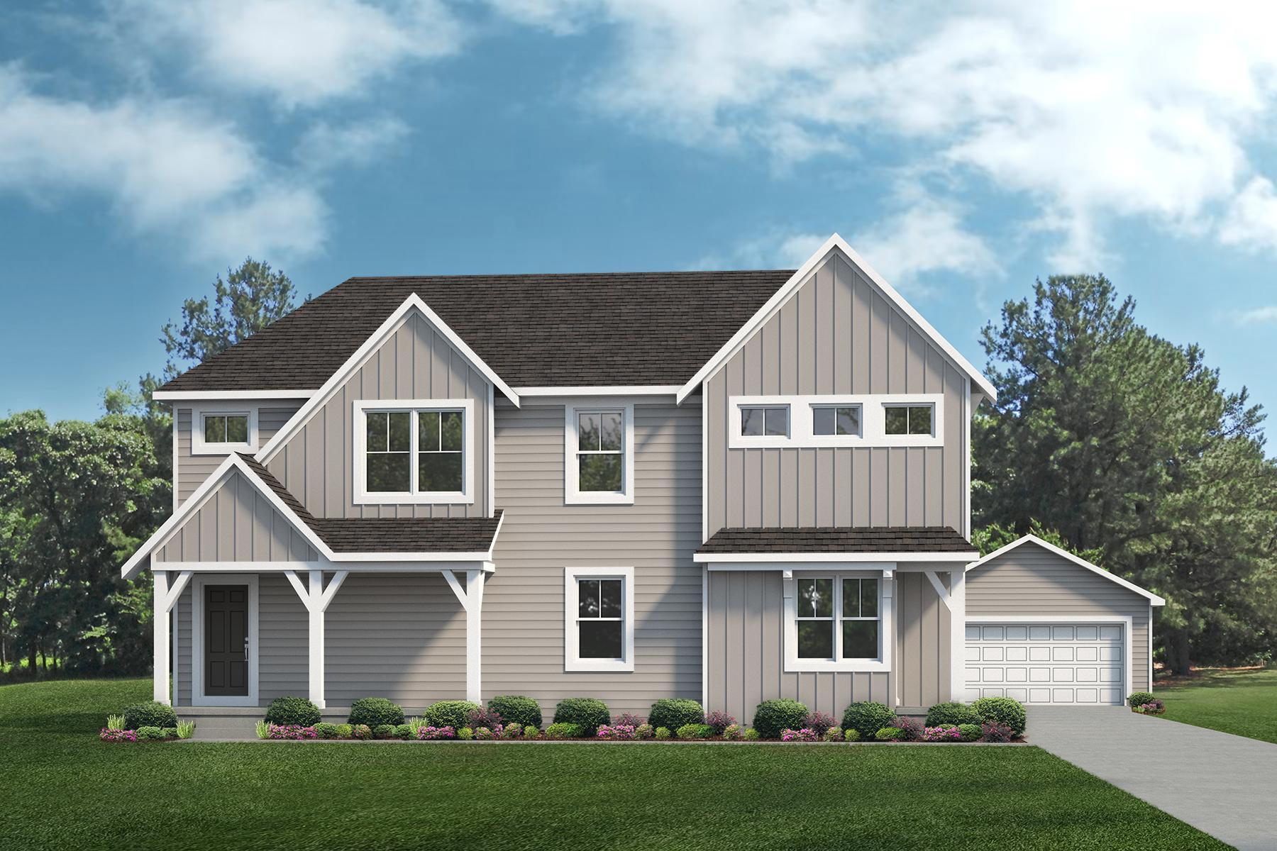 Exterior:Modern Farmhouse with Detached Garage