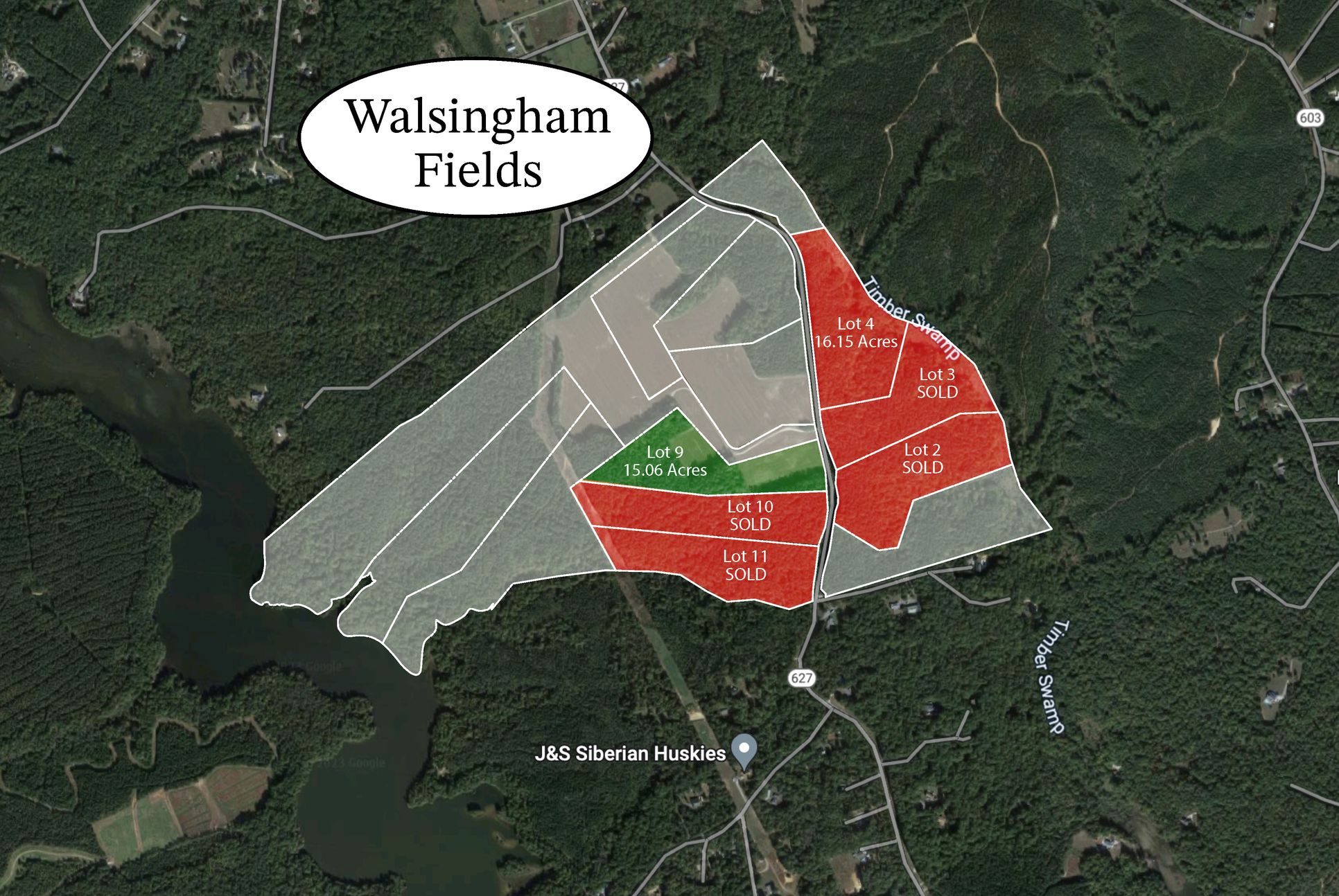 Walsingham Fields Single Family New Home Community in New Kent, VA- Walsingham Fields Site Map