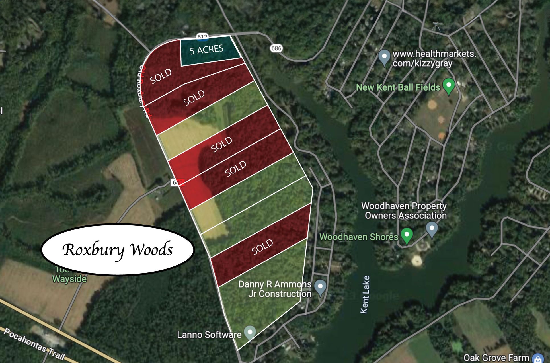 Roxbury Woods Site Map