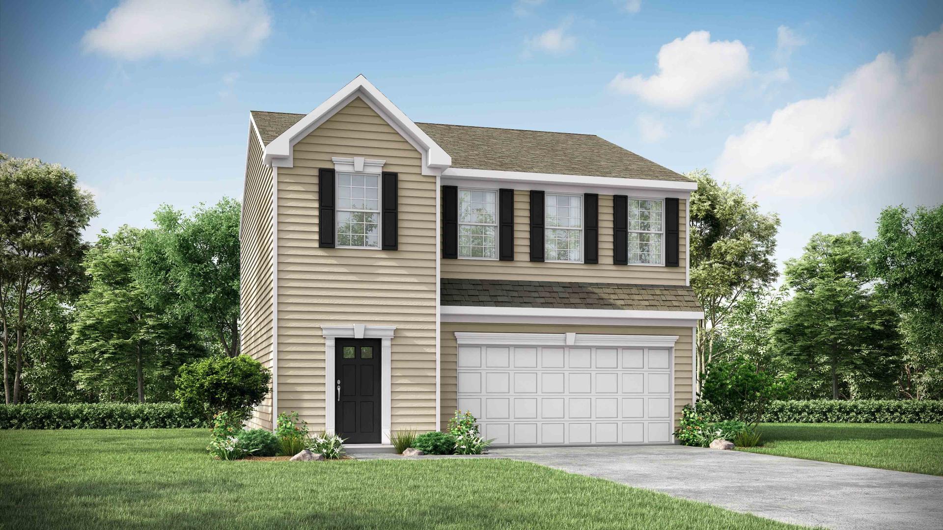 Exterior:Elevation: A Opt. Siding Front