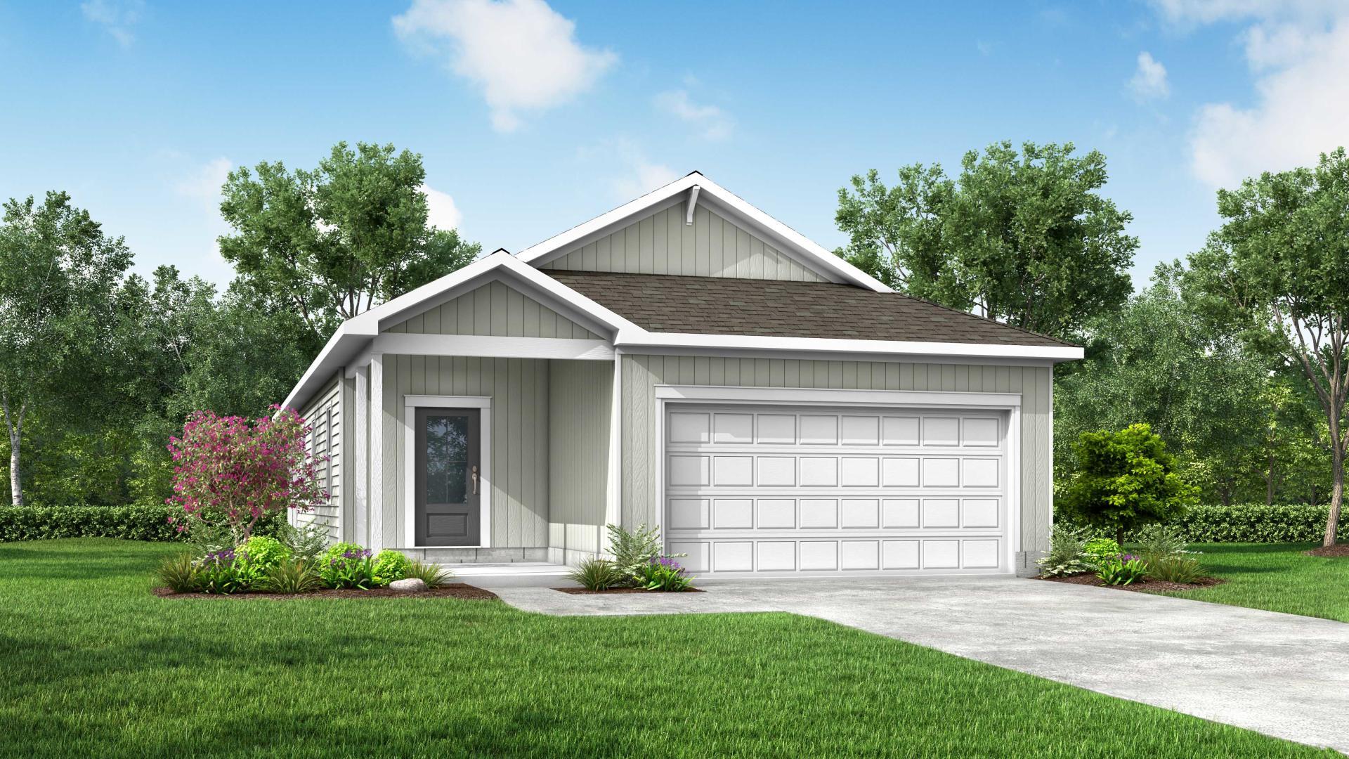 Exterior:Elevation: F Vinyl Siding