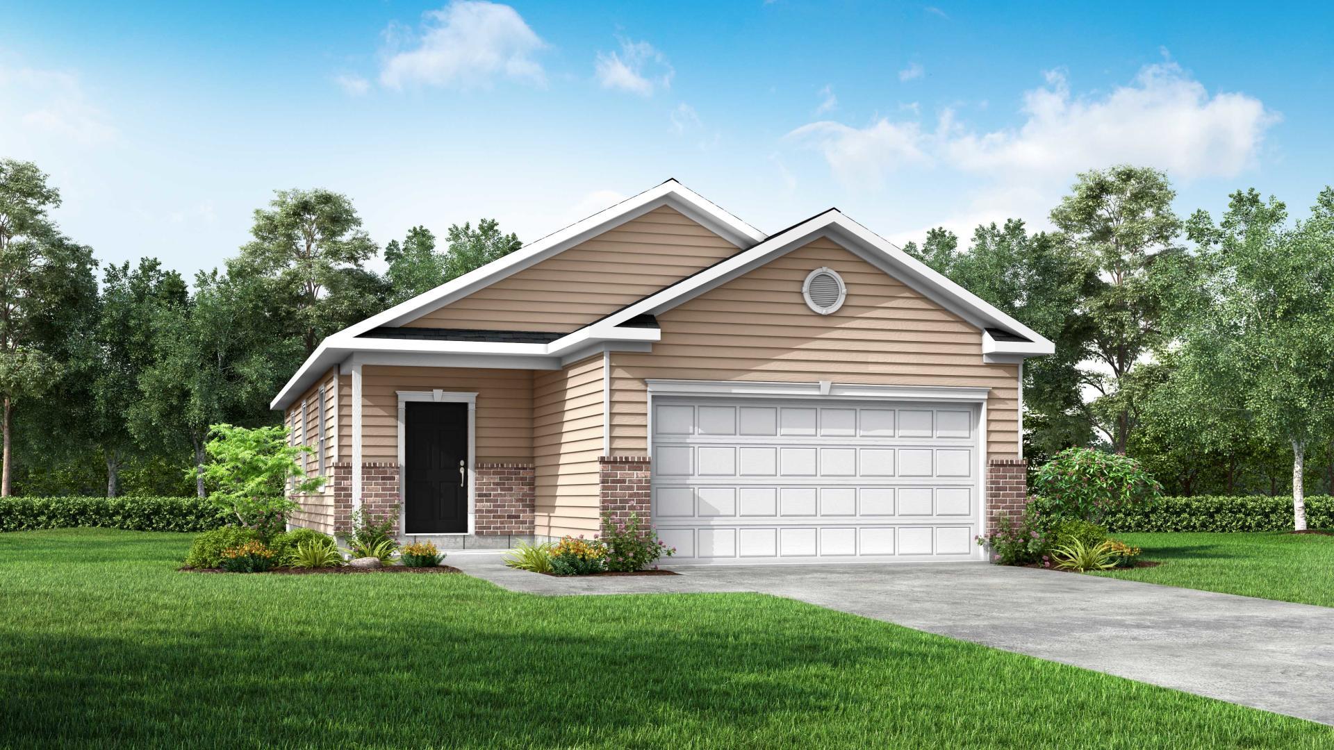Exterior:Elevation: A Opt Brick Front
