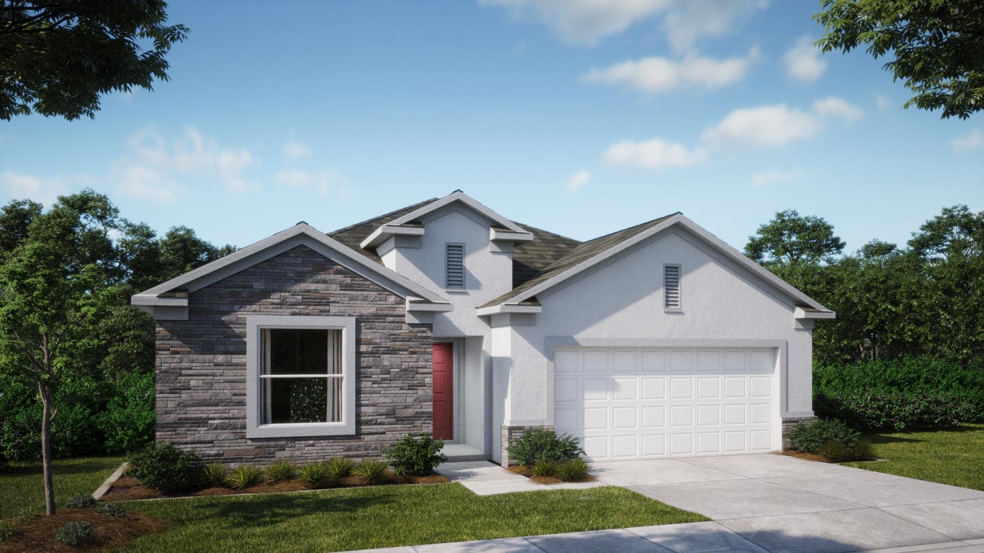Exterior:Elevation: A Opt Stone