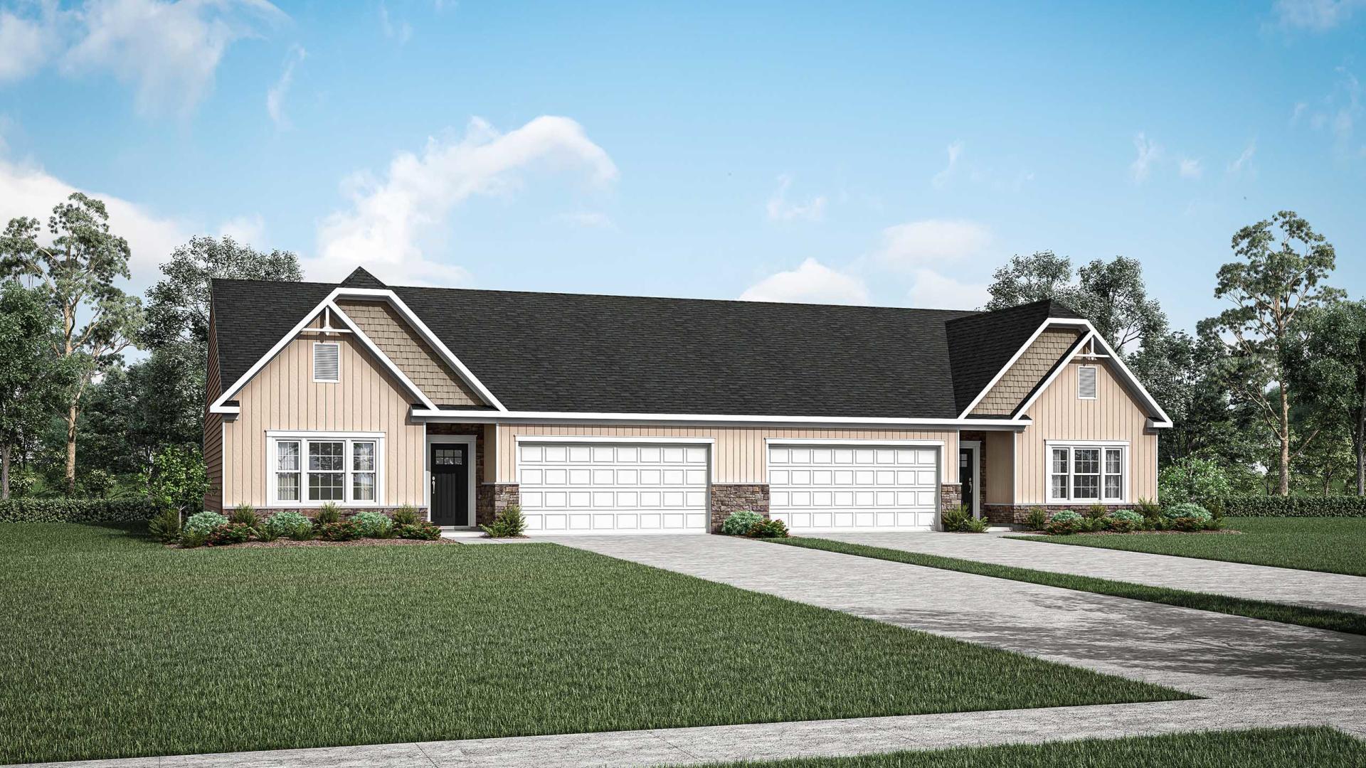 Exterior:Elevation: E Opt Carolina Stone