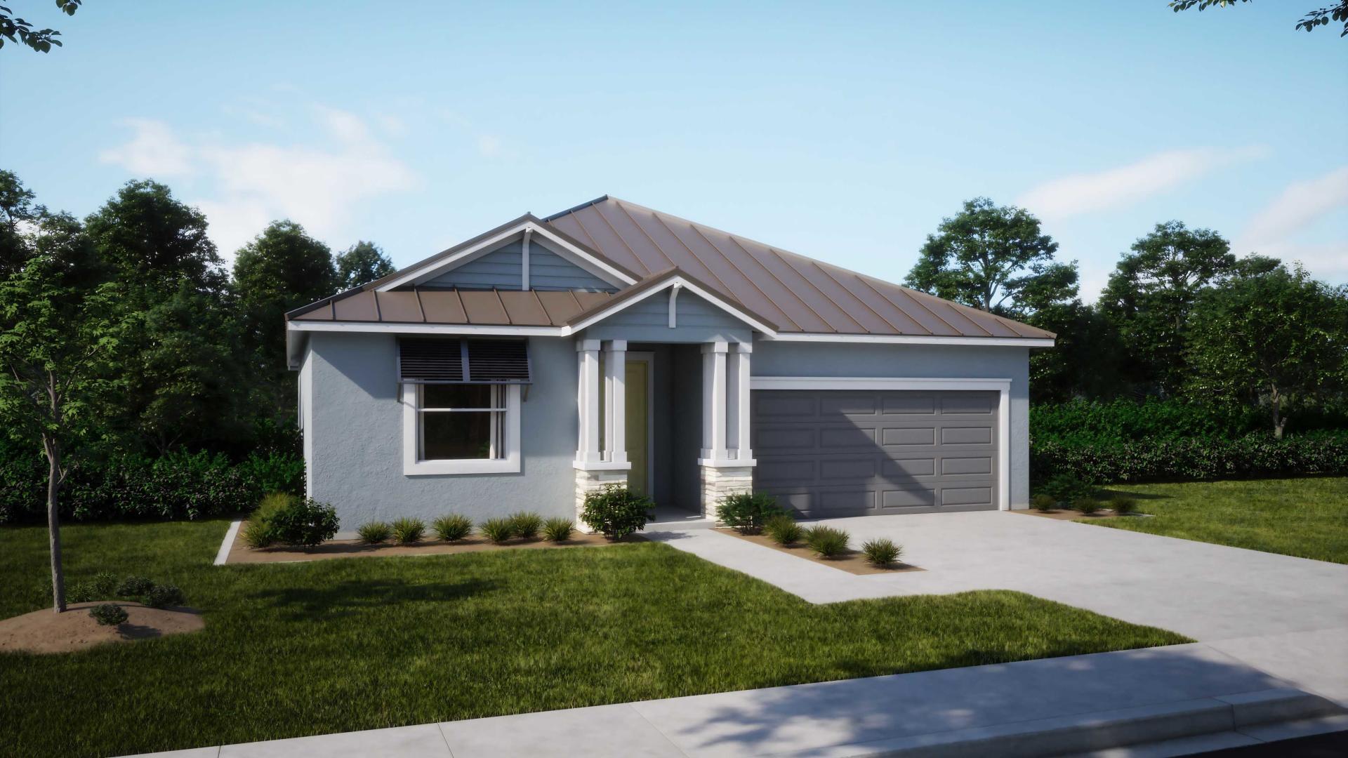 Exterior:Elevation: V Opt Stone