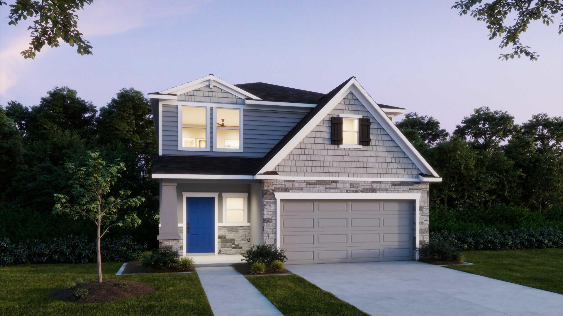 Exterior:Elevation: G Opt Stone