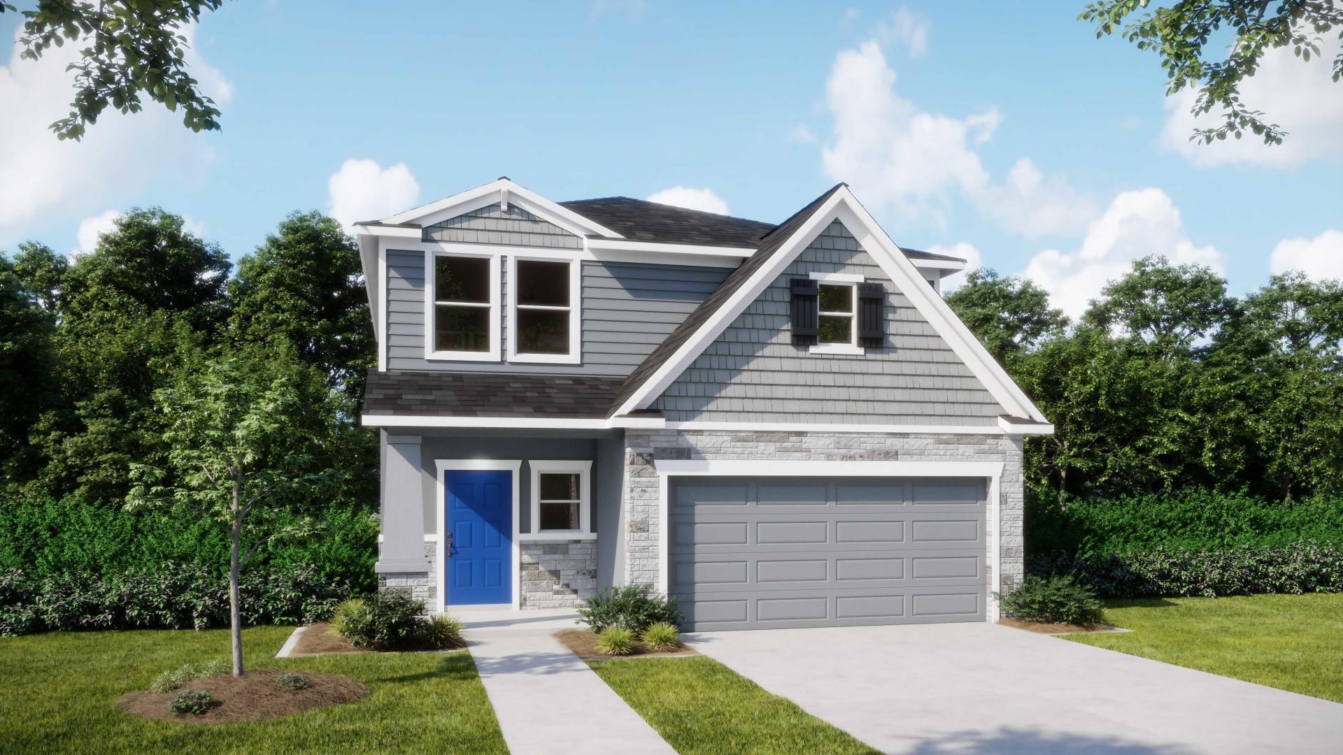 Exterior:Elevation: G Opt Stone