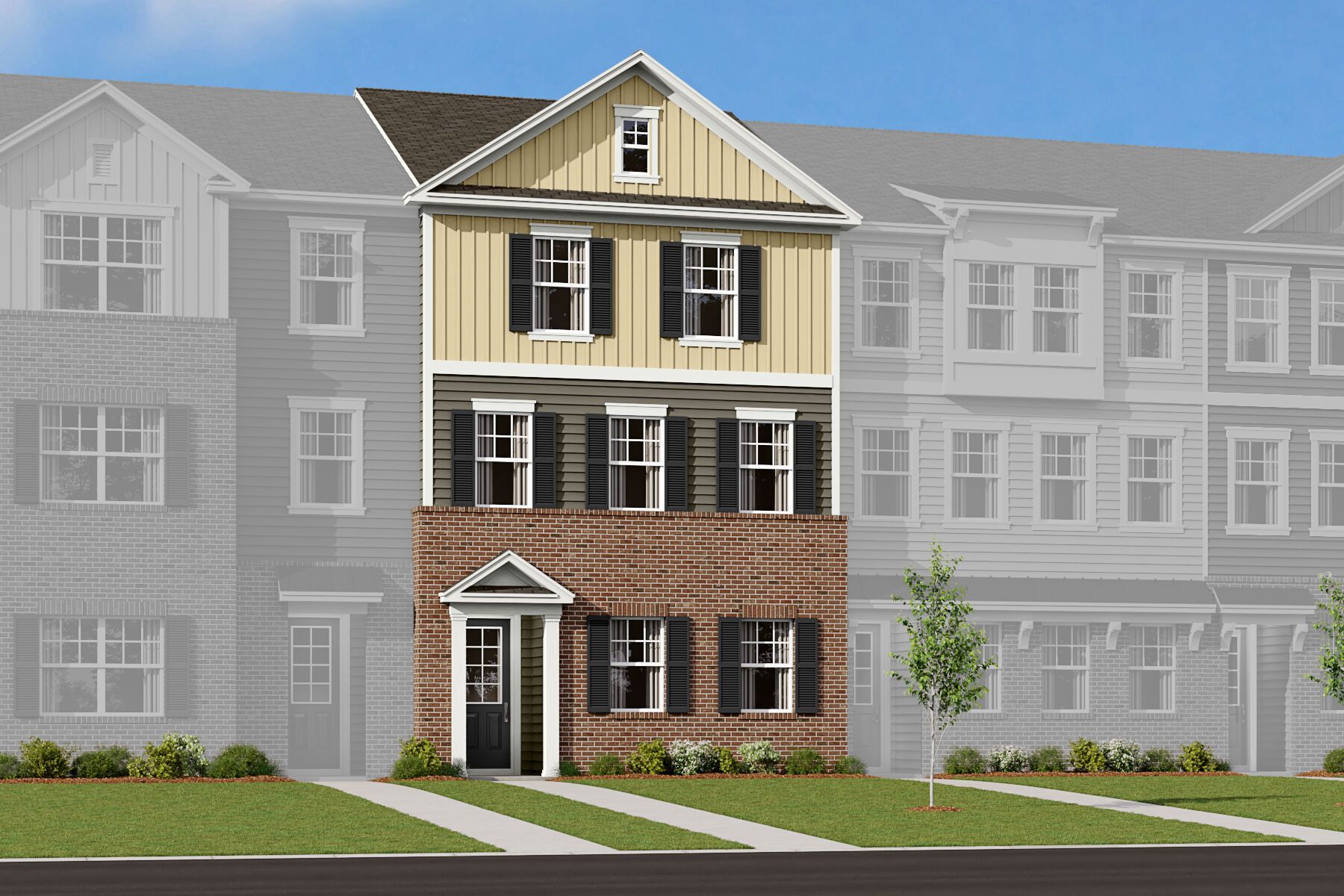 Exterior:Sycamore Traditional Elevation rendering